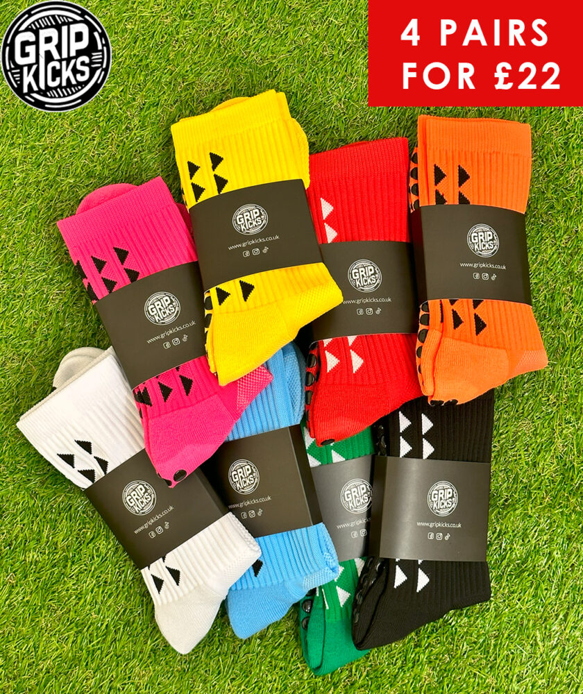 Anti Slip football Grip Socks from Grip Kicks UK