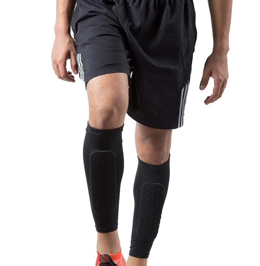 Breathable Soccer Shin Pads with Honeycomb Protective Gear